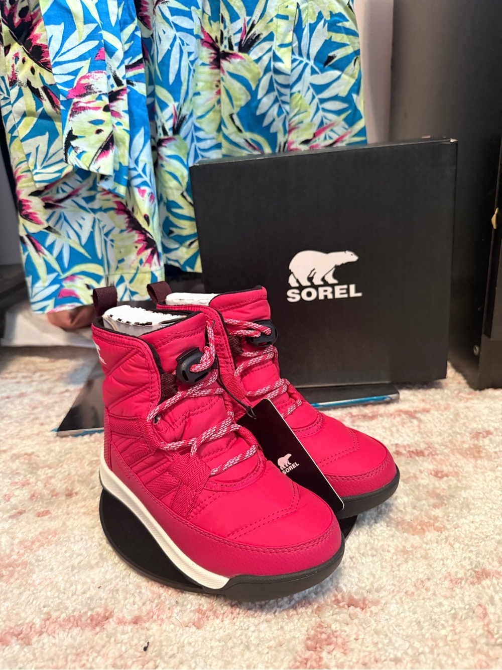 Sorel Girls' Bright Pink Insulated Winter Boots